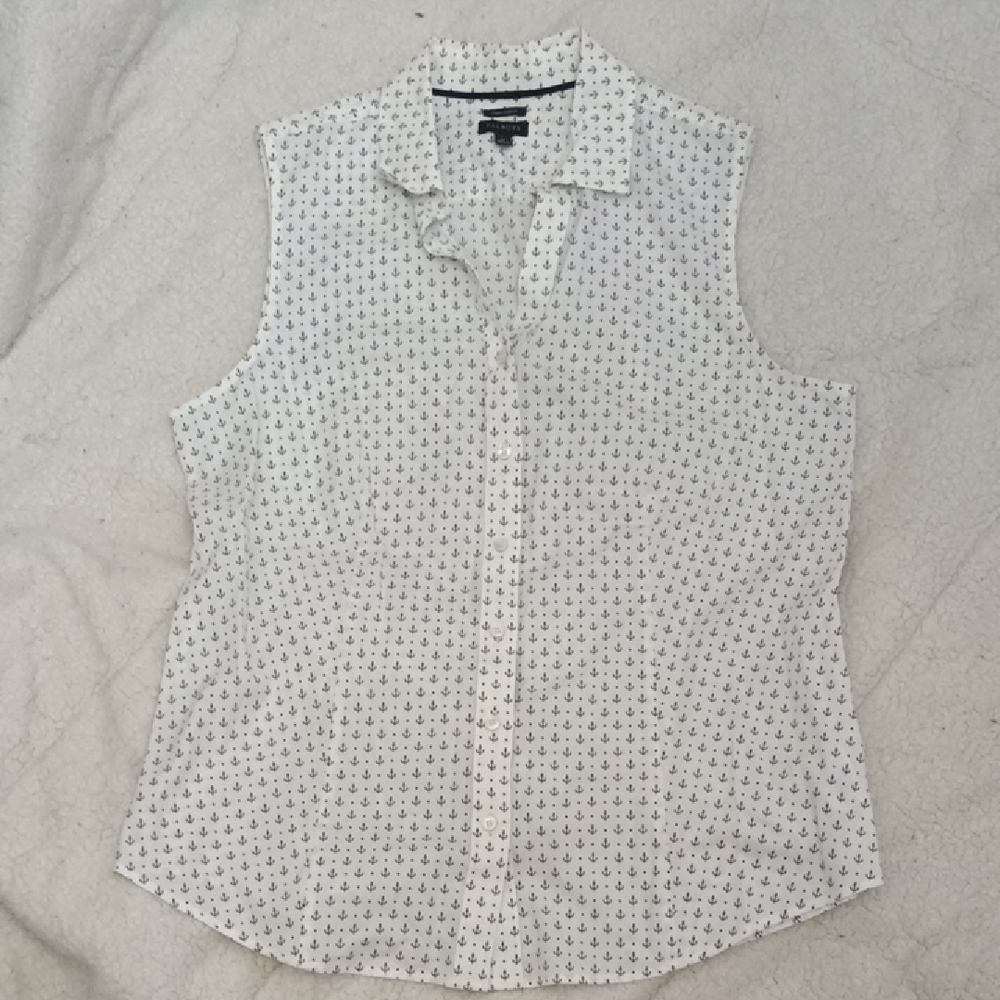 Talbots Anchor Button Down Tank Size 12 Nwot